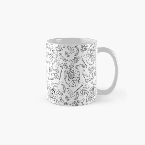 A24 The Lighthouse Pattern #1 Black and White  Classic Mug RB1508 product Offical a24 Merch