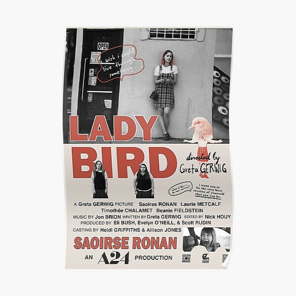 Lady Bird A24 Film by Greta Gerwig Poster RB1508 product Offical a24 Merch