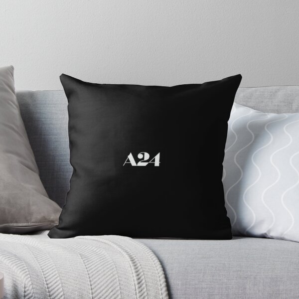 A24 logo Throw Pillow RB1508 product Offical a24 Merch