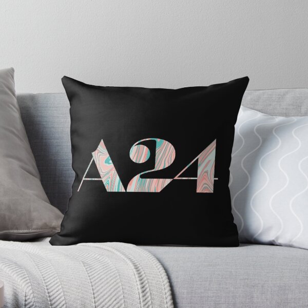 A24 aesthetic logo Throw Pillow RB1508 product Offical a24 Merch