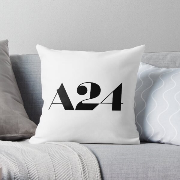 A24 - Black Logo Throw Pillow RB1508 product Offical a24 Merch